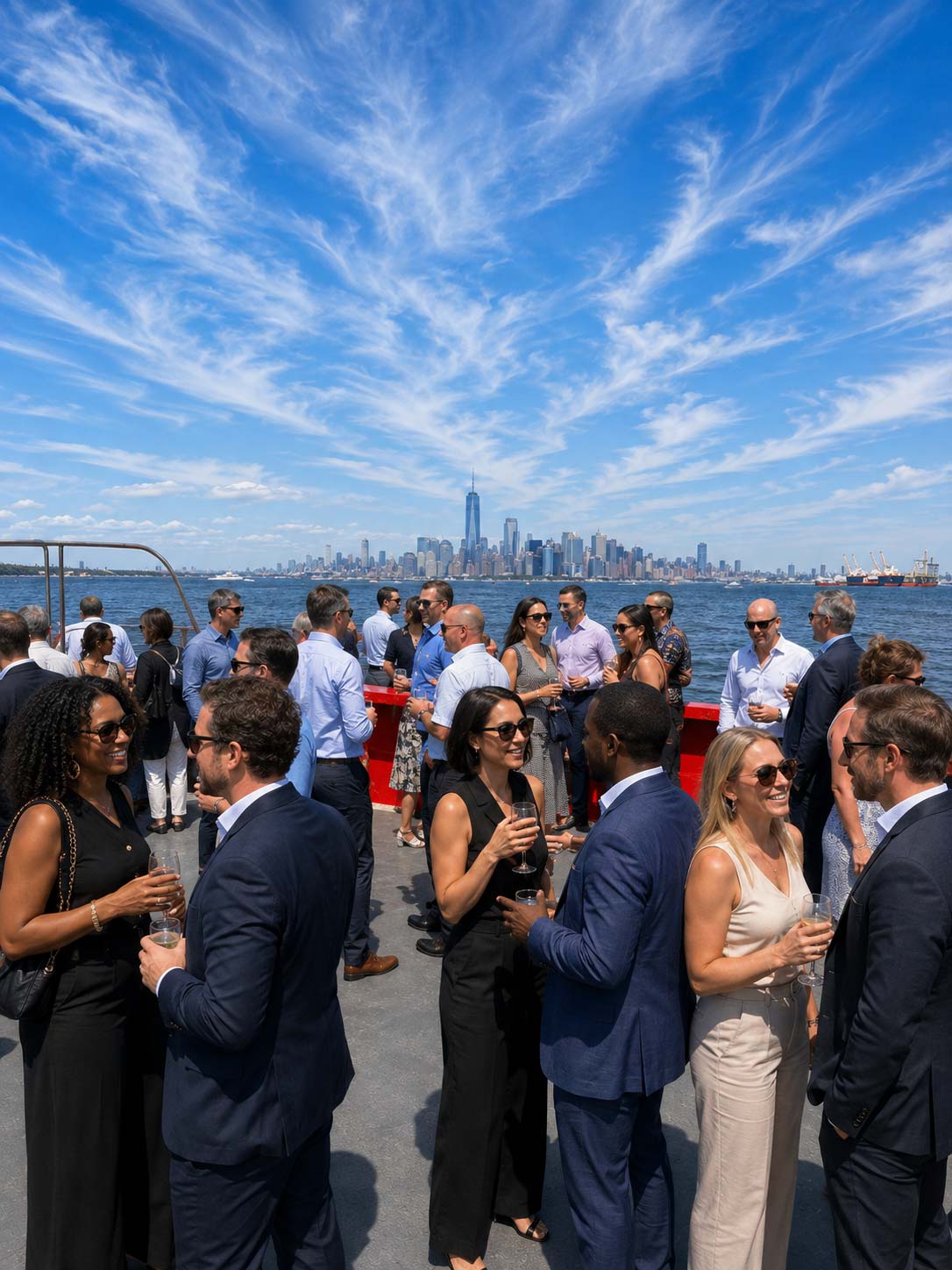 Corporate yacht event in New York City