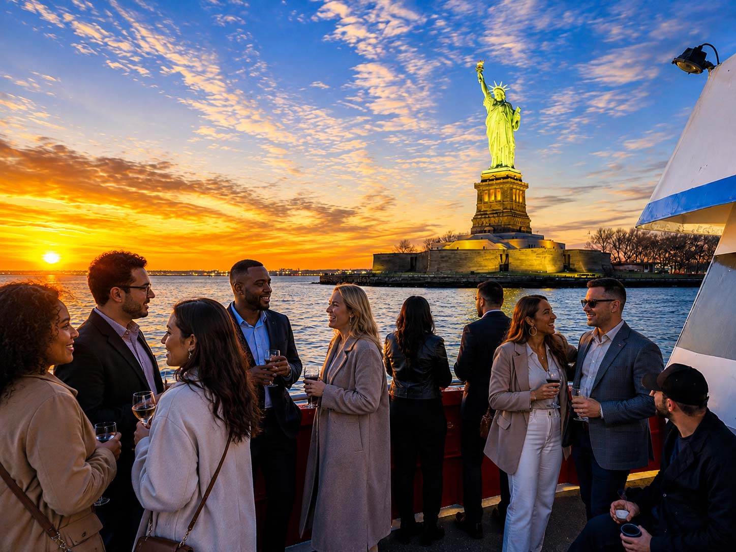 Business reception with Manhattan views