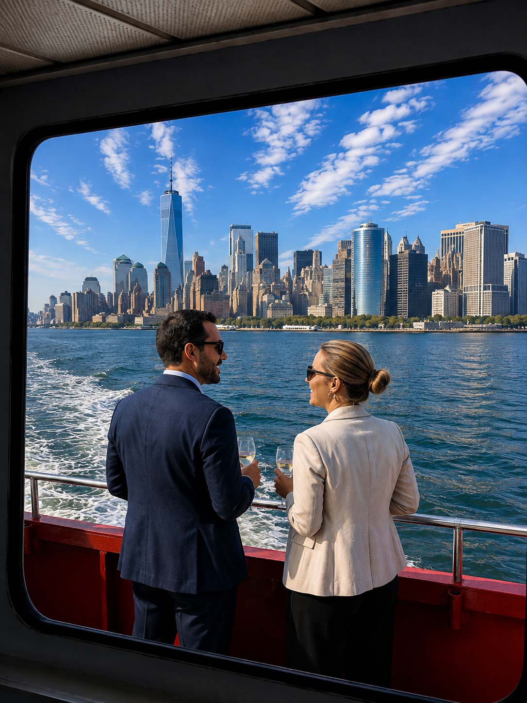 New York skyline from the water