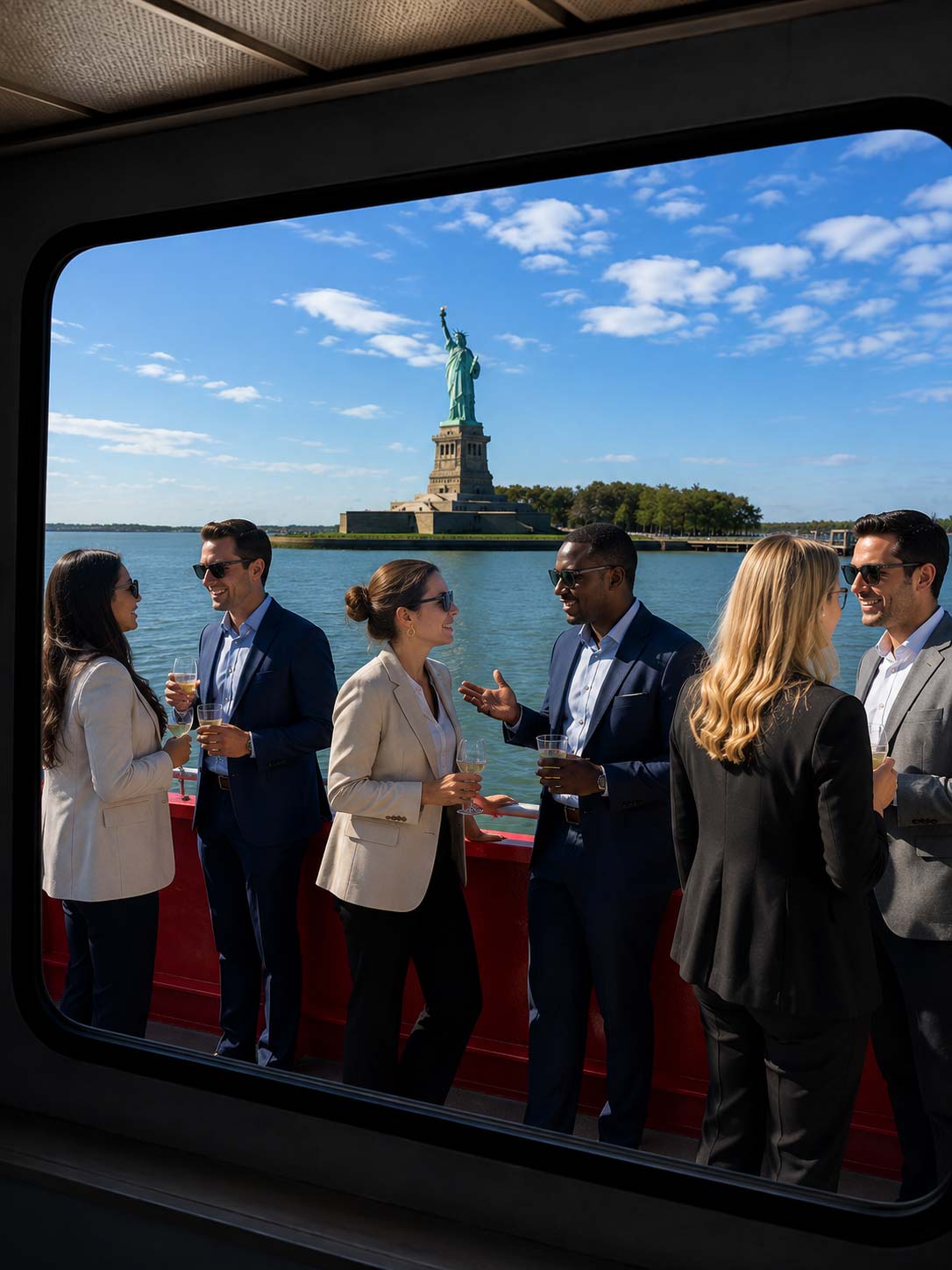Manhattan and Statue of Liberty views